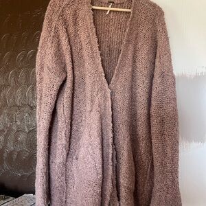 Free People Soft Pink Cardigan Sweater